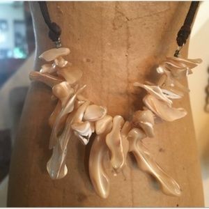 Vintage Mother of Pearl Spiky Shell Necklace